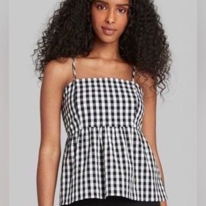 Black and White Checkered Top